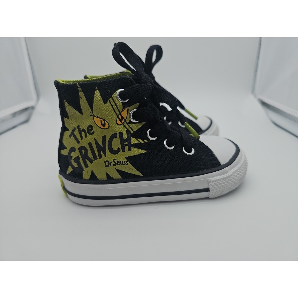 Converse All Star The Grinch RARE Hightop Shoes Size Todler Size 5 - Picture 2 of 8